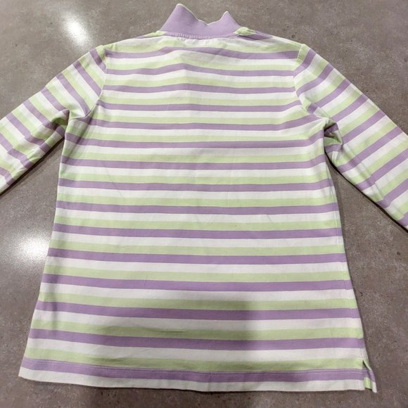 IZOD FLEX Women's Cotton Stretch Collared 3/4 Sleeves V-Neck Pullover Size S/P - Picture 3 of 11